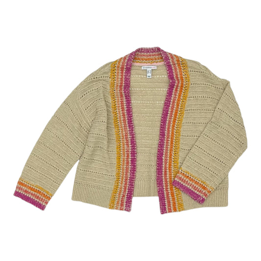 Sweater Cardigan By Isaac Mizrahi Live Qvc In Tan, Size:Xs