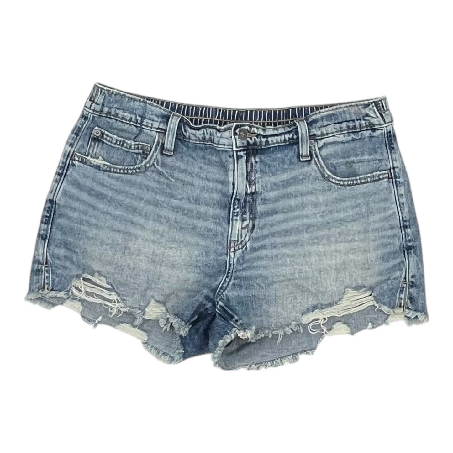 Shorts By Aerie In Blue Denim, Size:L