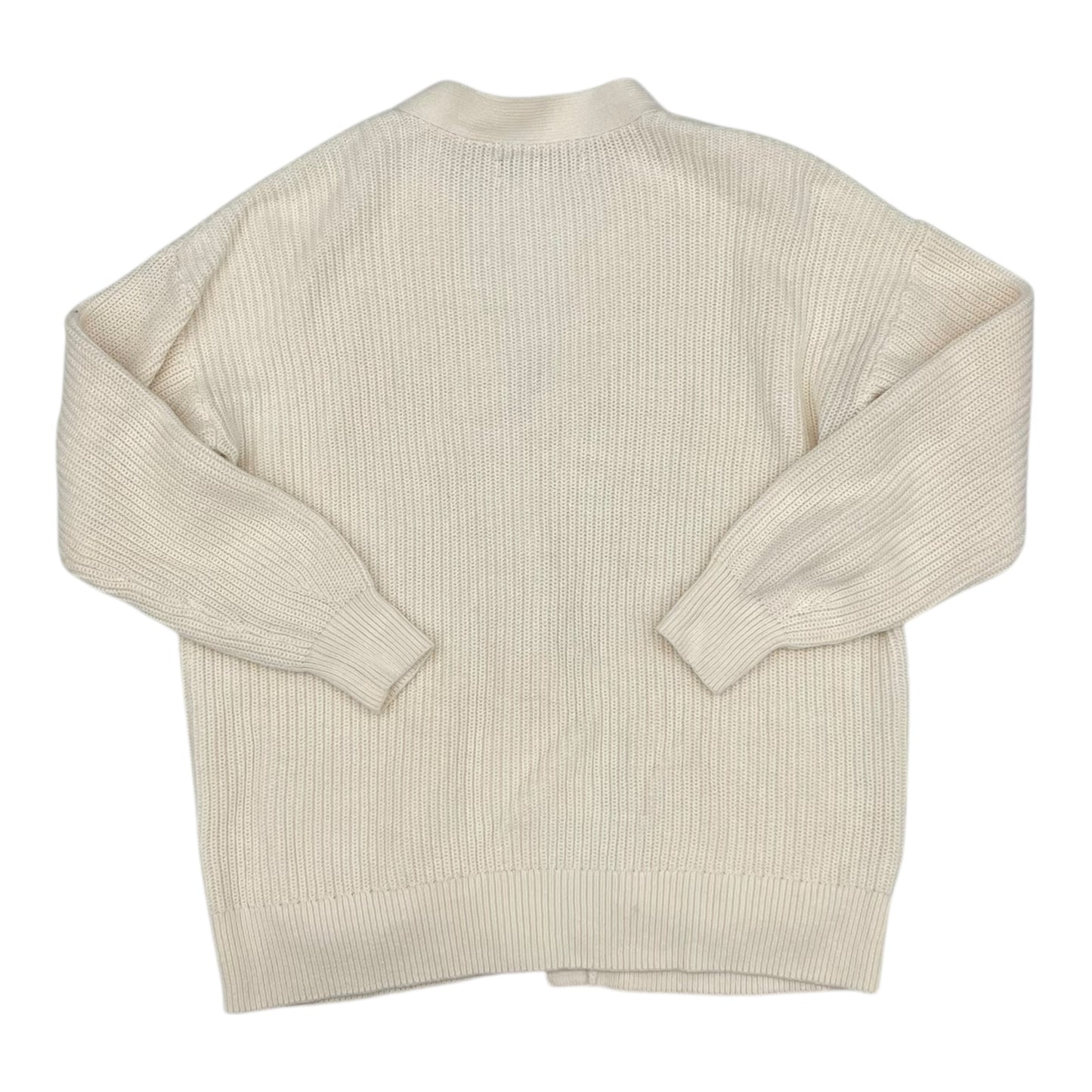 Sweater Cardigan By Loft In Cream, Size:L
