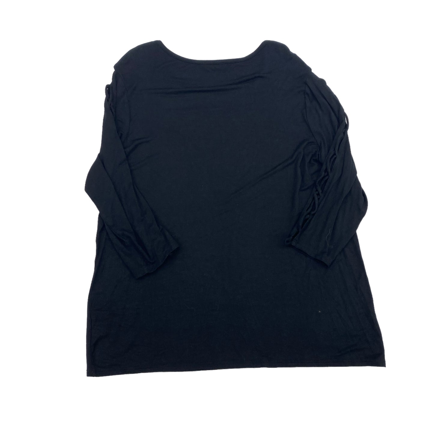 BLACK WESTPORT TOP 3/4 SLEEVE, Size 2X