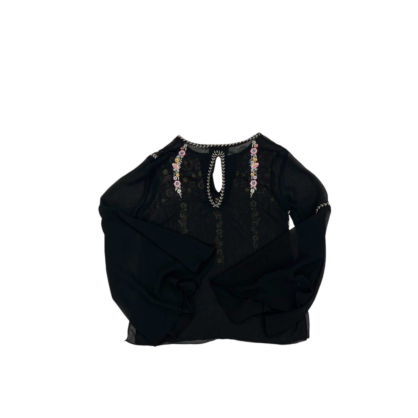 Blouse Ls By Earthbound In Black, Size:S