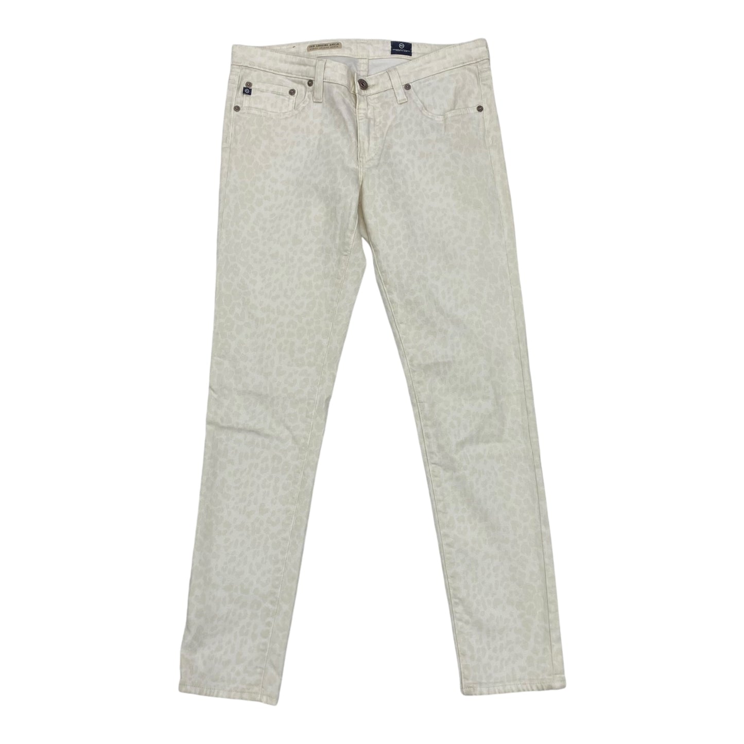 Jeans Skinny By Adriano Goldschmied In Cream Denim, Size:8