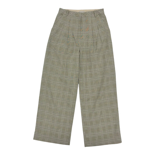 Pants Wide Leg By H&M In Plaid Pattern, Size:8