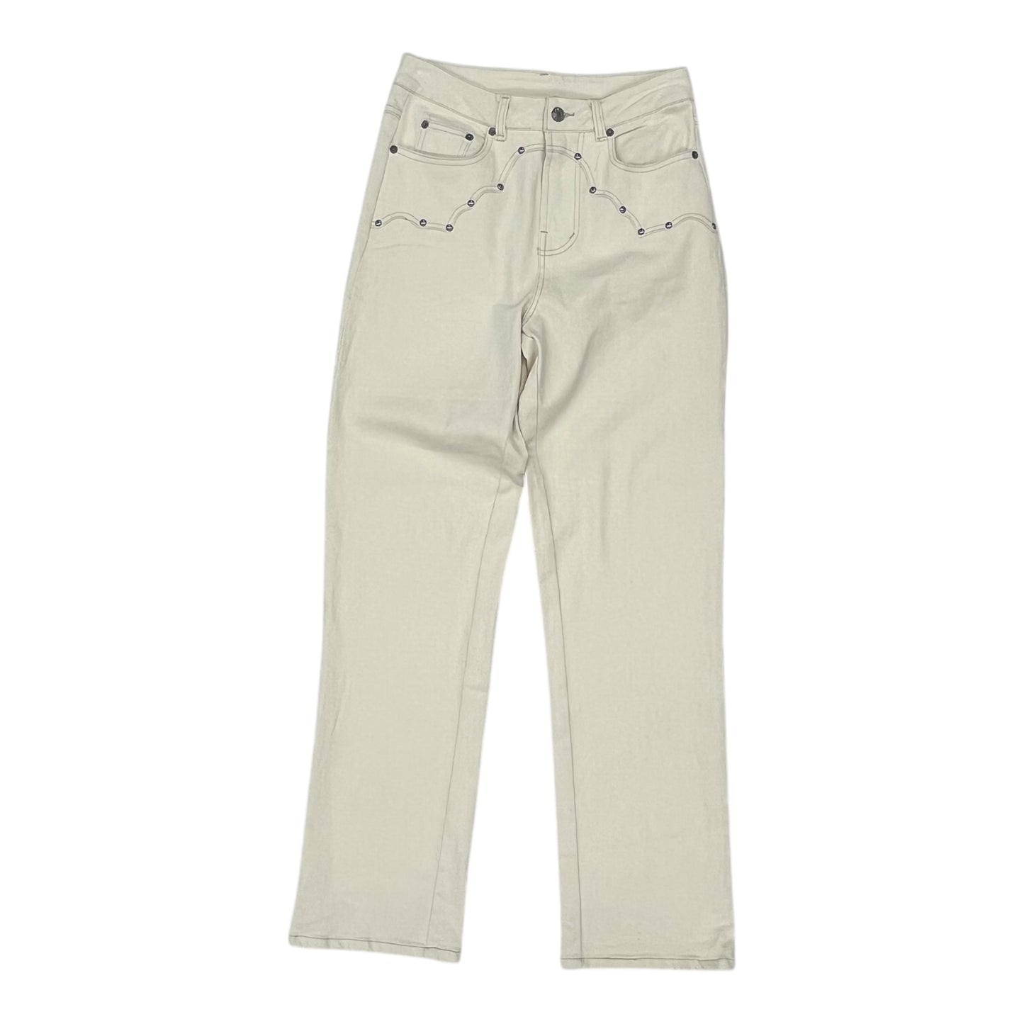 Jeans Straight By Blue B In Cream, Size:S
