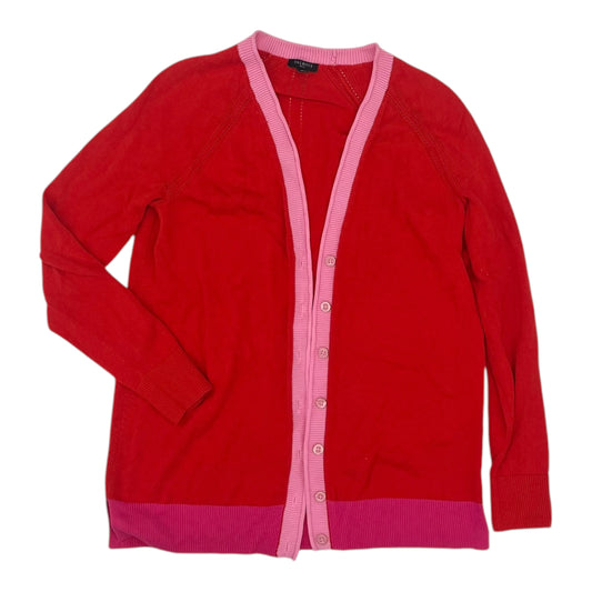 Sweater Cardigan By Talbots In Pink & Red, Size:Sp