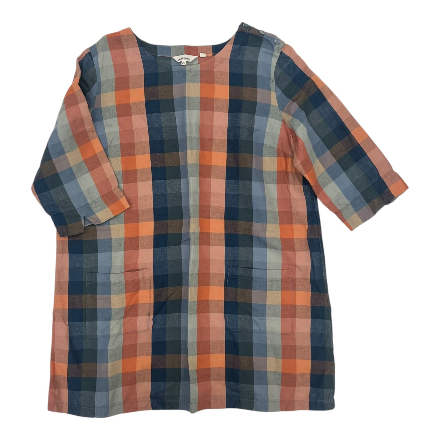 Dress Casual Midi By Clothes Mentor In Plaid Pattern, Size:3