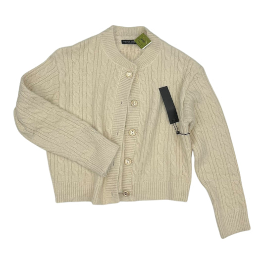 Sweater Cardigan By Clothes Mentor In Cream, Size:L