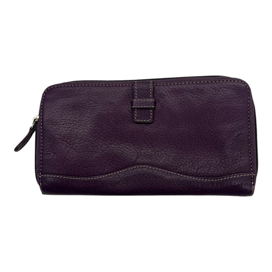 Wallet Leather By Clothes Mentor In Purple, Size:Medium