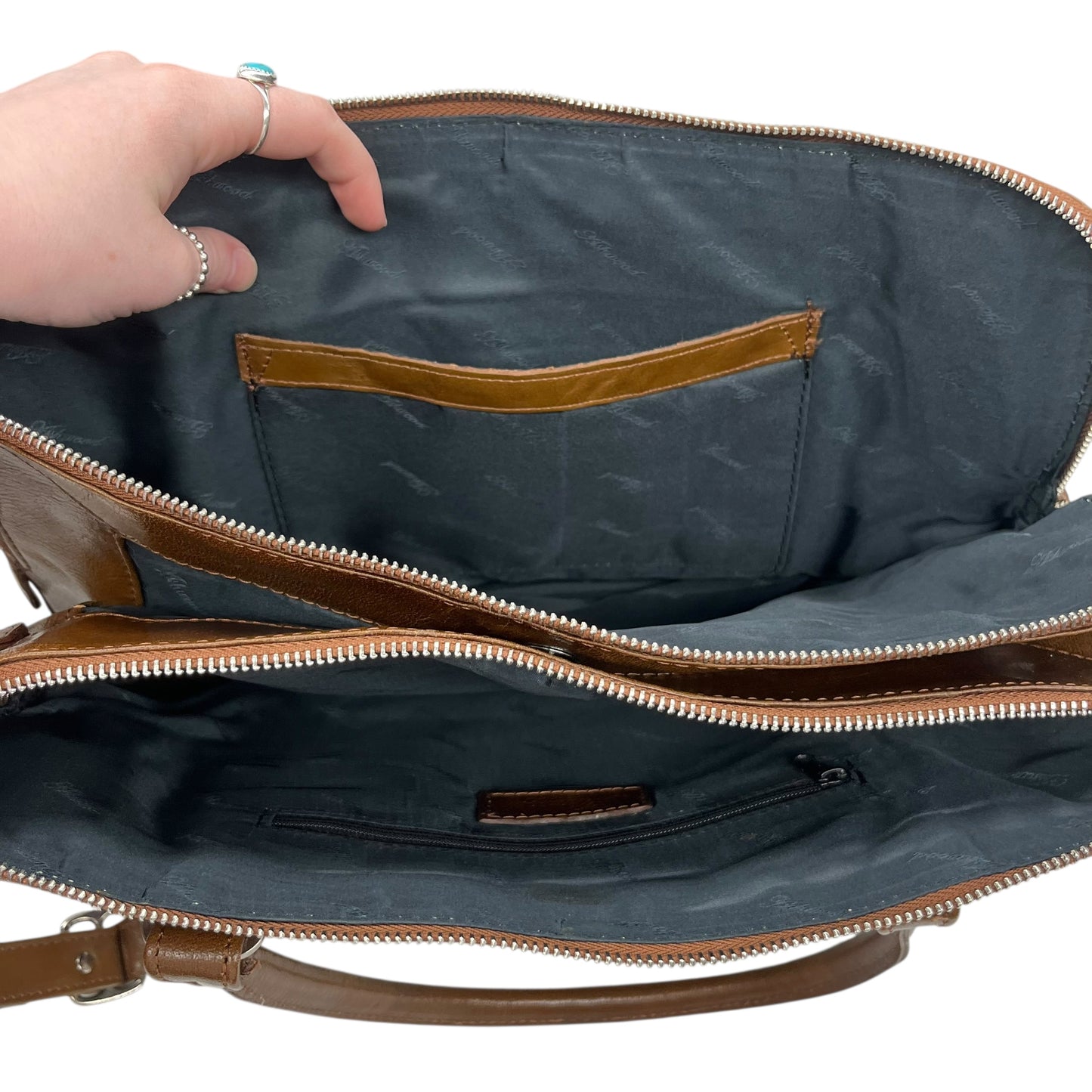 Handbag Leather By Clothes Mentor In Brown, Size:Medium