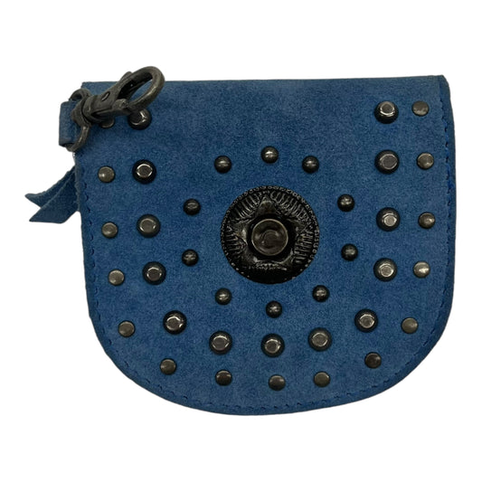 Wallet Leather By Free People In Blue, Size:Small