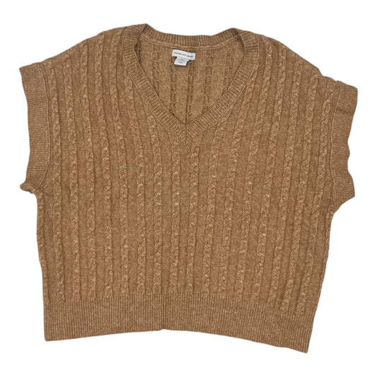Vest Sweater By Cupcakes And Cashmere In Brown, Size:2X