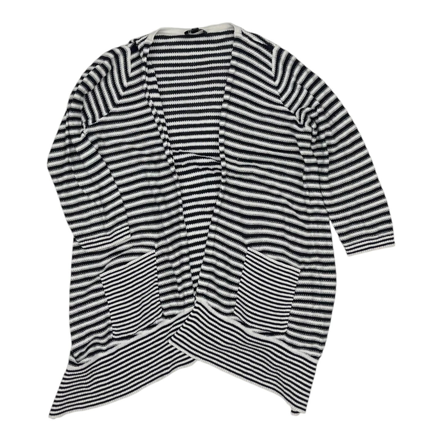 Cardigan By Limited In Blue & Cream, Size:S