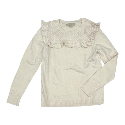 Sweater By Loft In Cream, Size:L