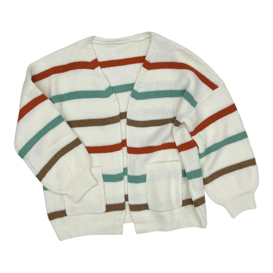 Sweater Cardigan By Cme In Striped Pattern, Size:2X