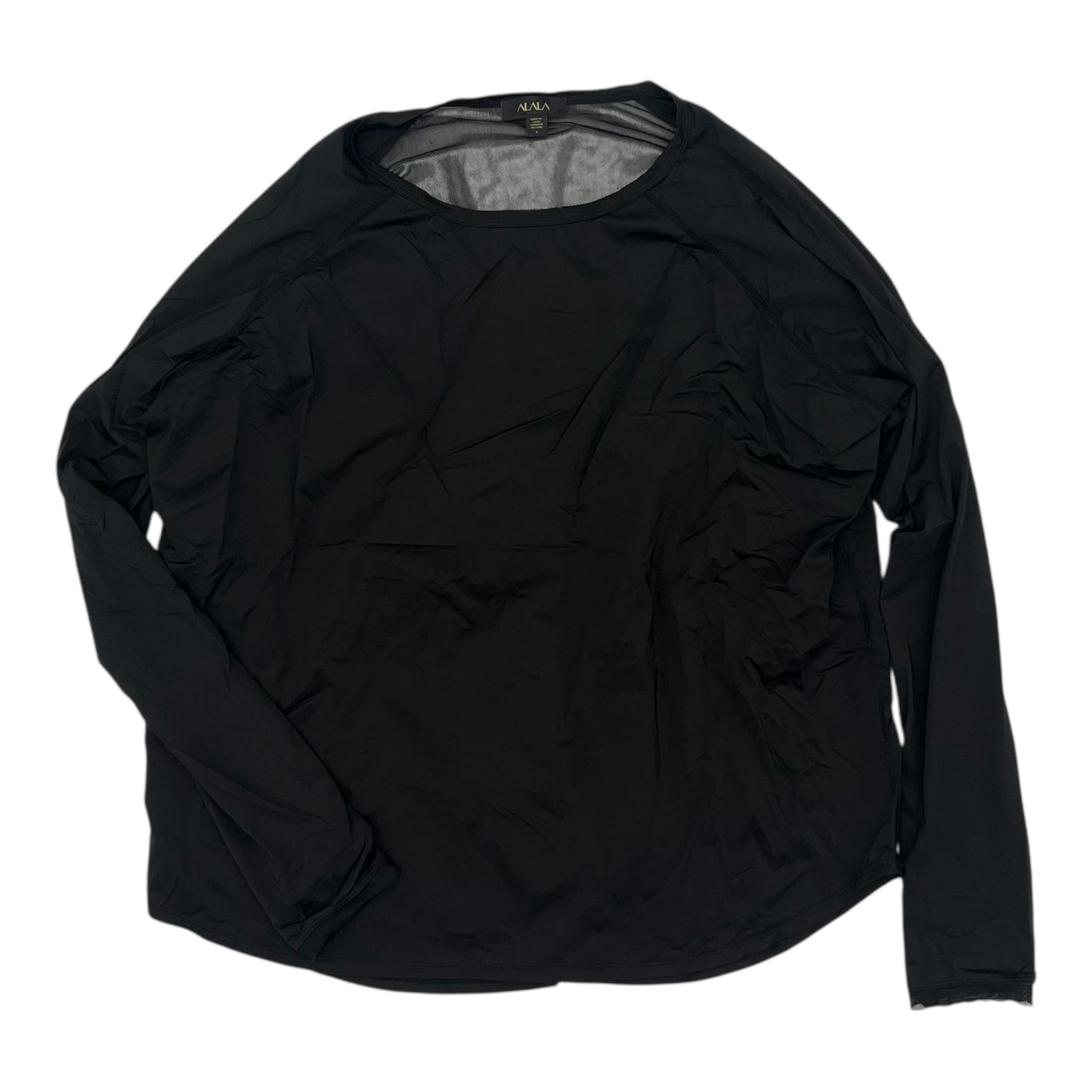 Athletic Top Ls Crewneck By Clothes Mentor In Black, Size:L