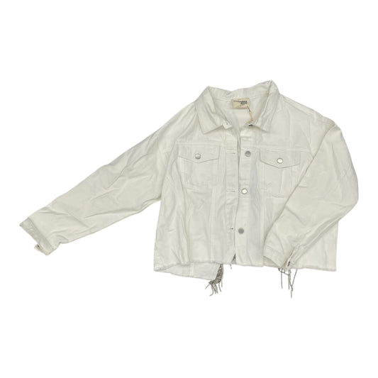 Jacket Denim By Savanna Jane In White Denim, Size:1X
