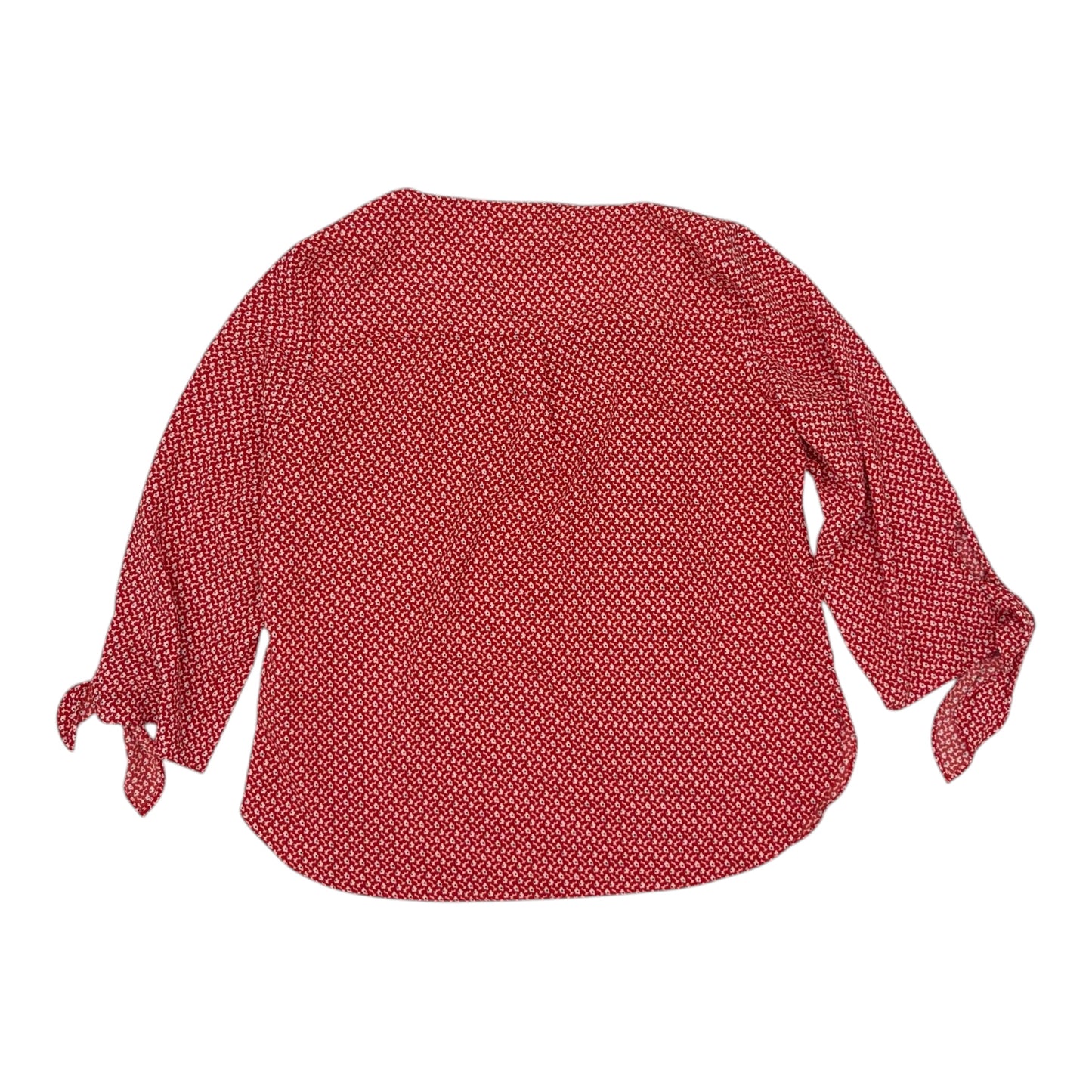Top 3/4 Sleeve Designer By Michael Kors In Red, Size:M