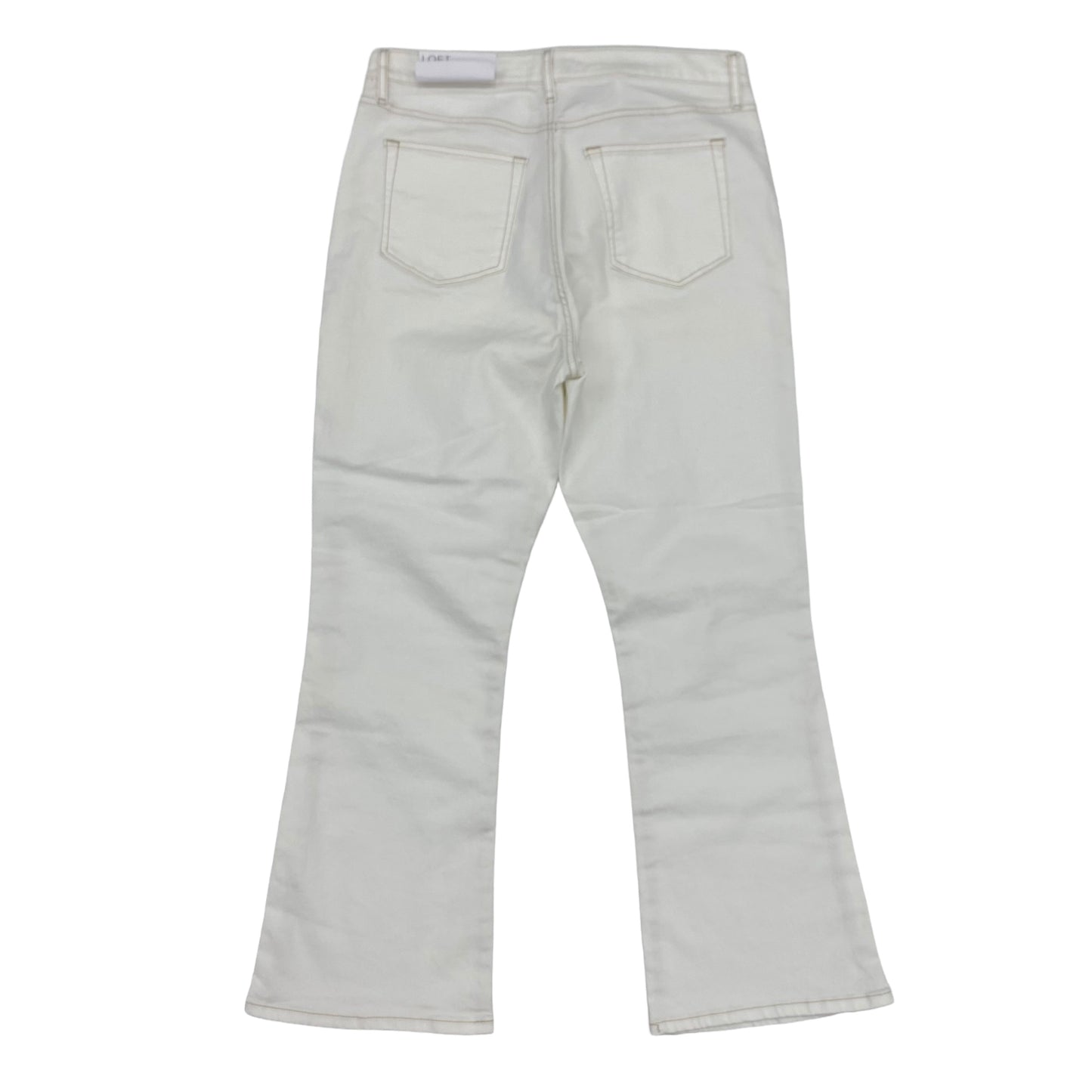 WHITE DENIM JEANS STRAIGHT by LOFT Size:10