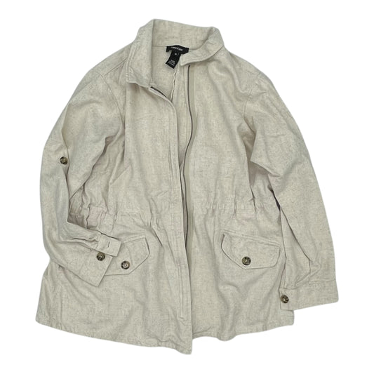 Jacket Utility By Karen Kane In Beige, Size:Xl