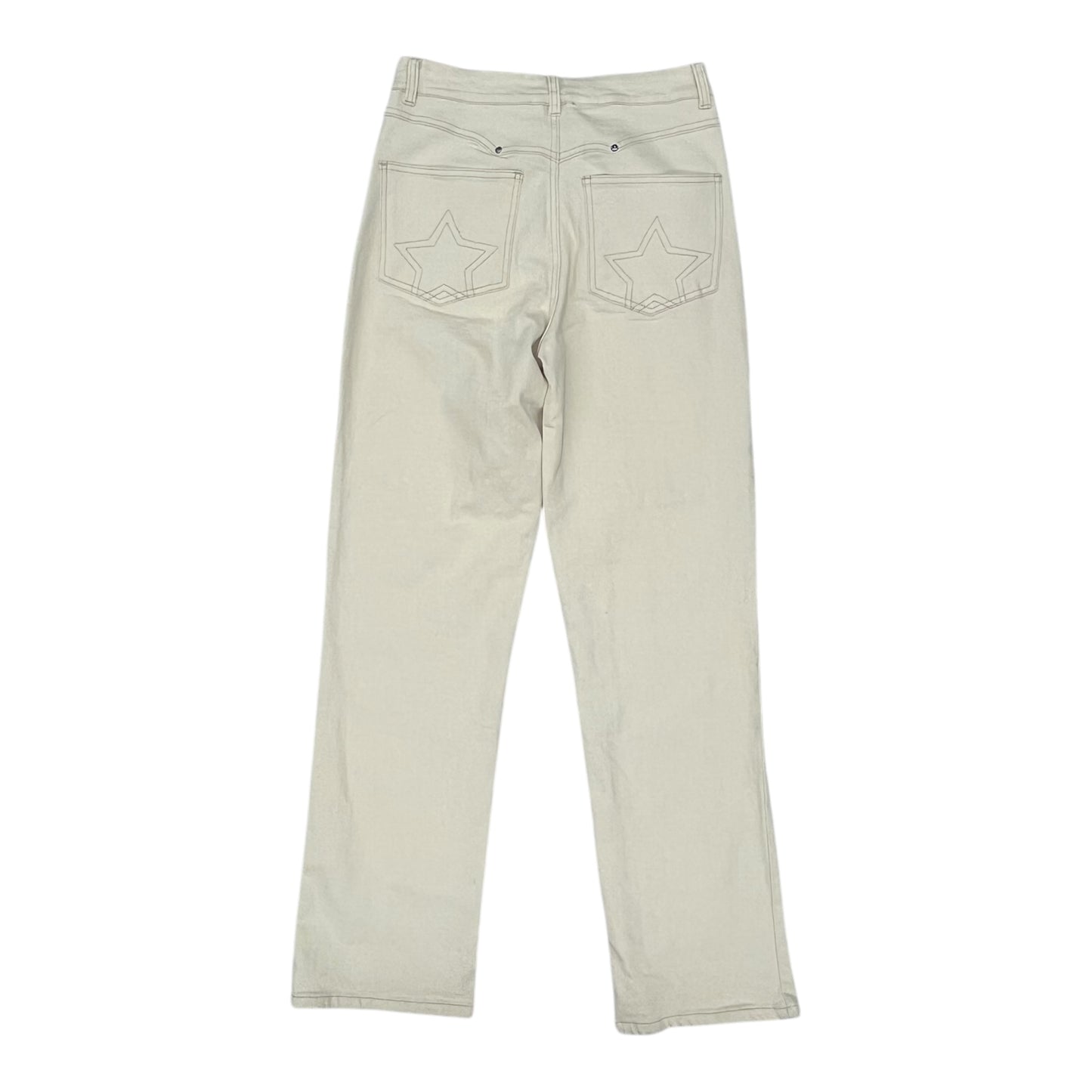 Jeans Straight By Blue B In Cream, Size:S