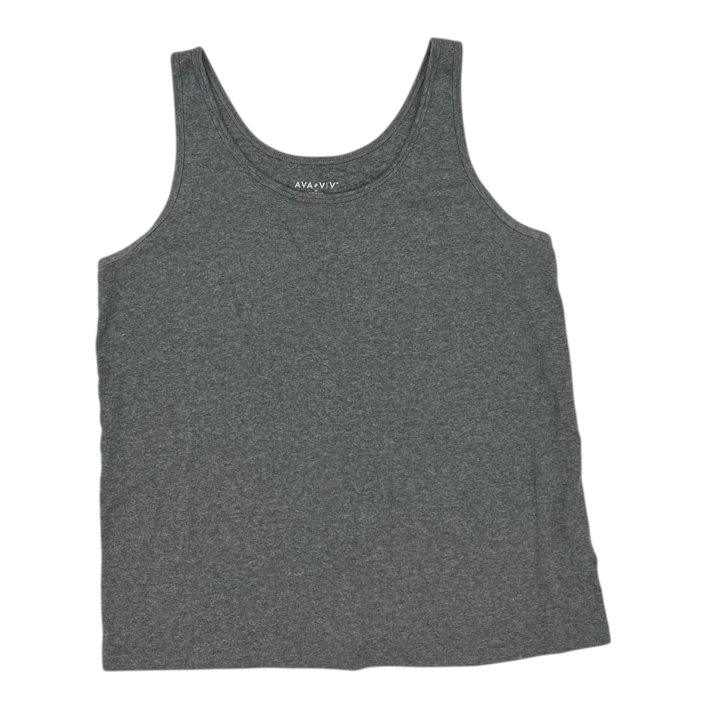 Tank Top By Ava & Viv In Grey, Size:2X