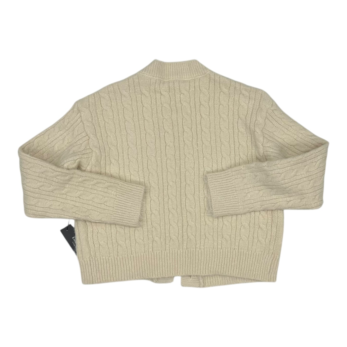 Sweater Cardigan By Clothes Mentor In Cream, Size:L