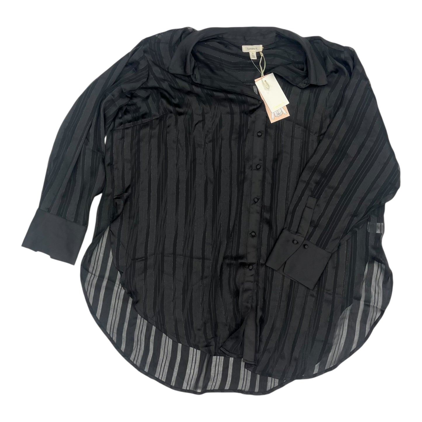 Blouse Ls By Clothes Mentor In Black, Size:3X