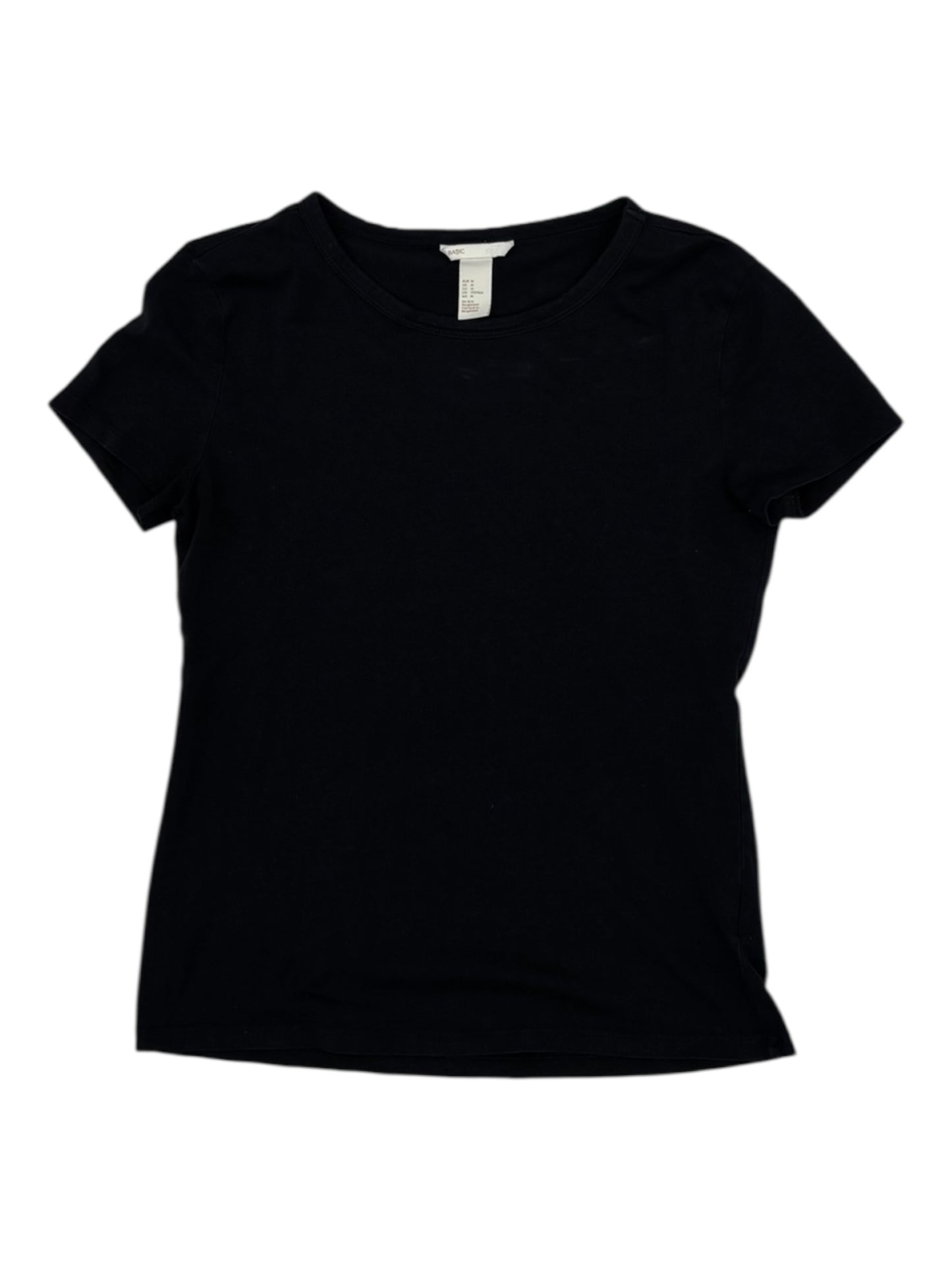 Top Ss Basic By H&M In Black, Size:M