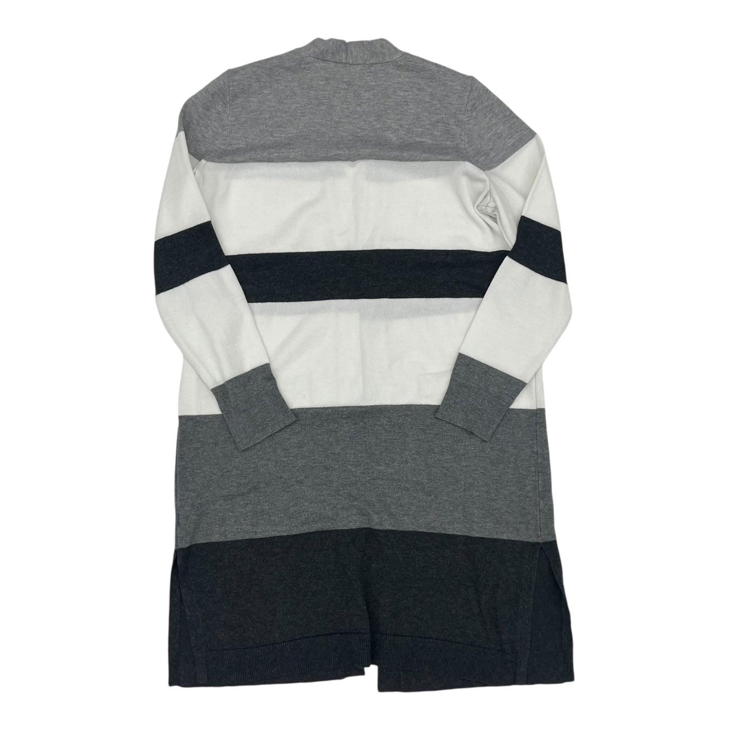 Sweater Cardigan By Clothes Mentor In Green & White, Size:M