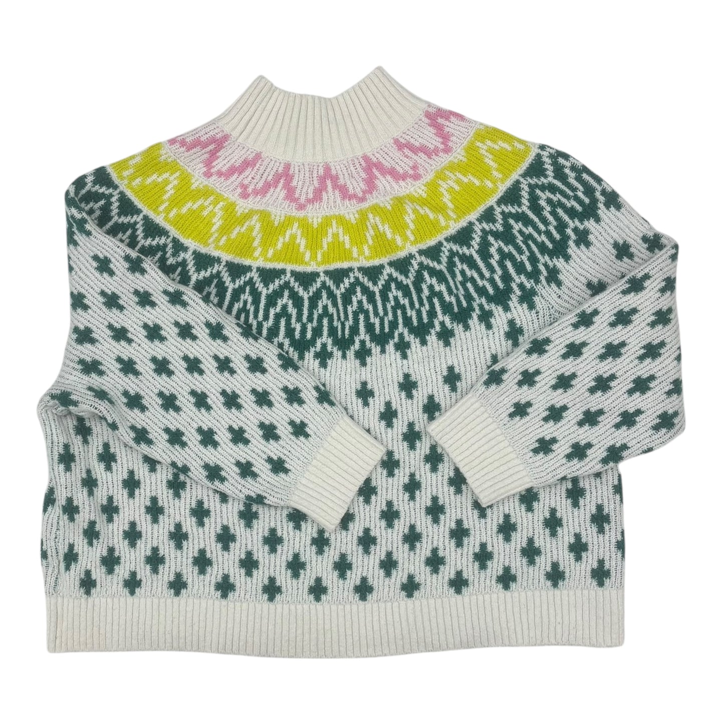 Sweater By Old Navy In Green & White, Size:Xxl