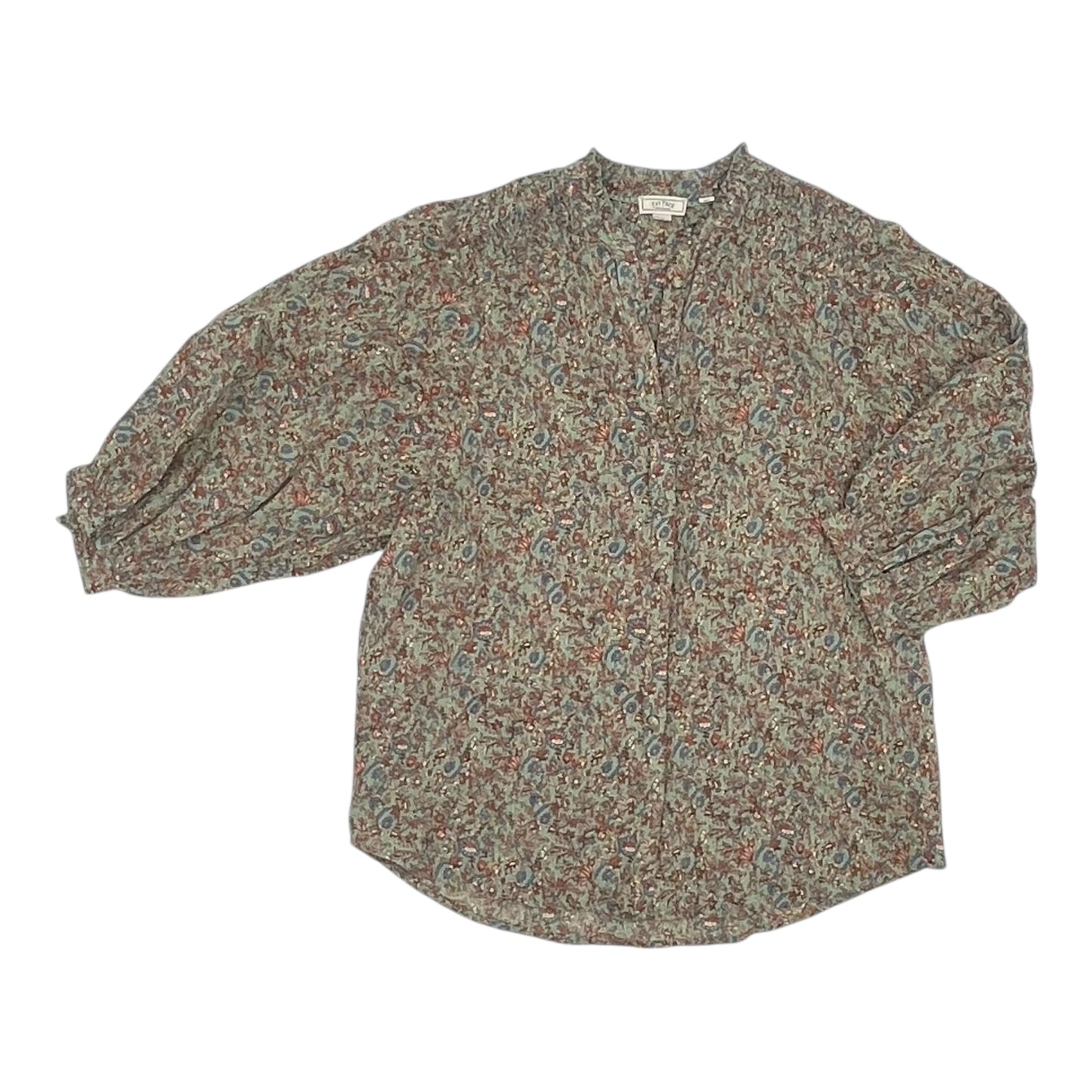 Blouse 3/4 Sleeve By Fatface In Floral Print, Size:Xs