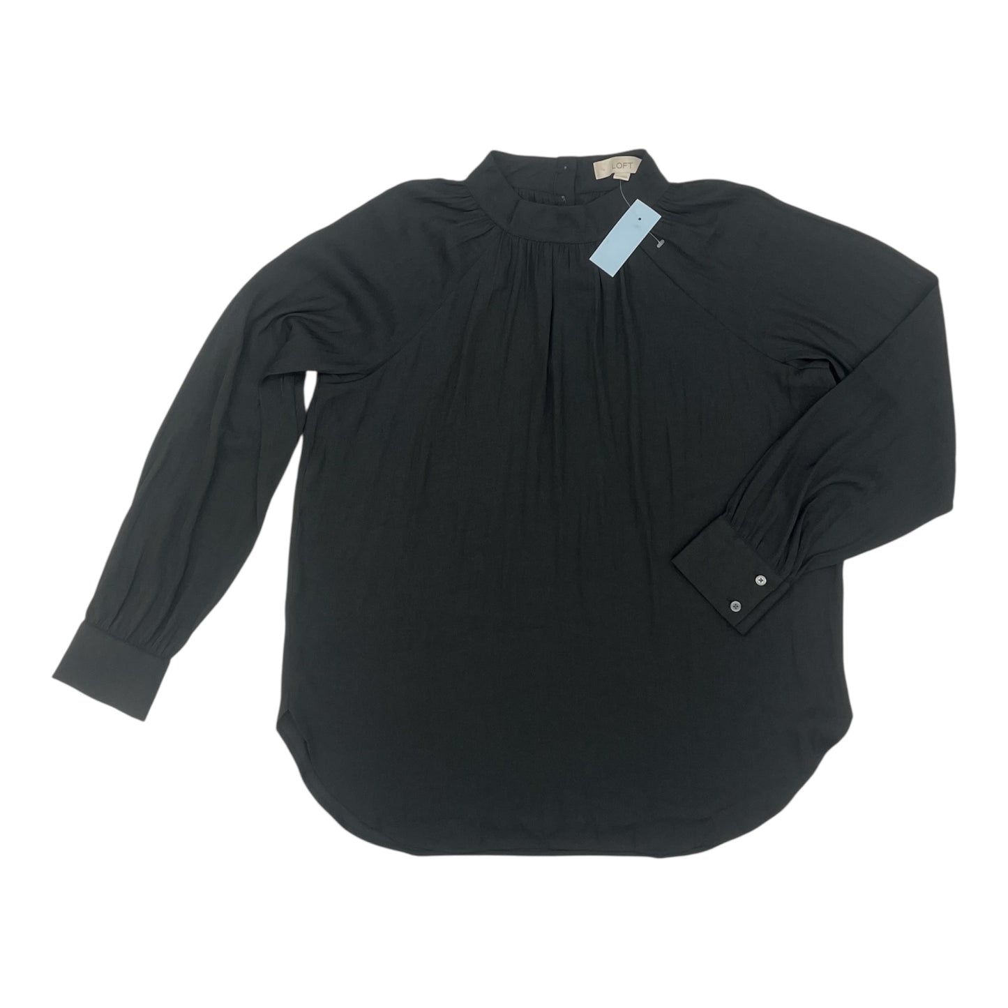 Blouse Ls By Loft In Black, Size:S