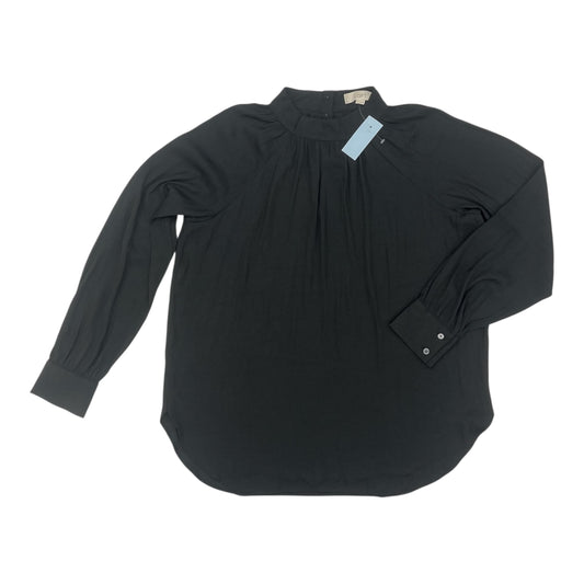 Blouse Ls By Loft In Black, Size:S