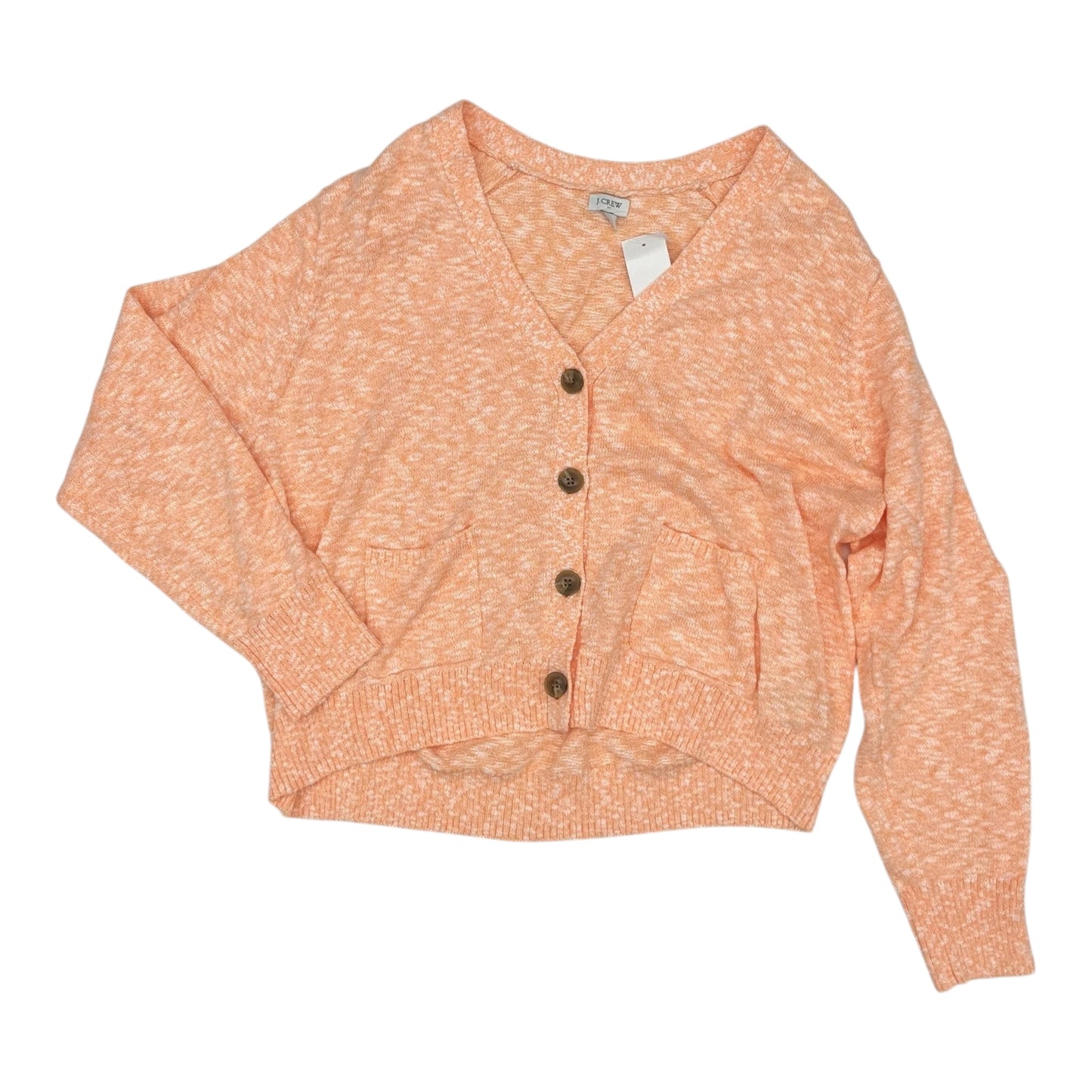 Sweater Cardigan By J. Crew In Orange, Size:3X