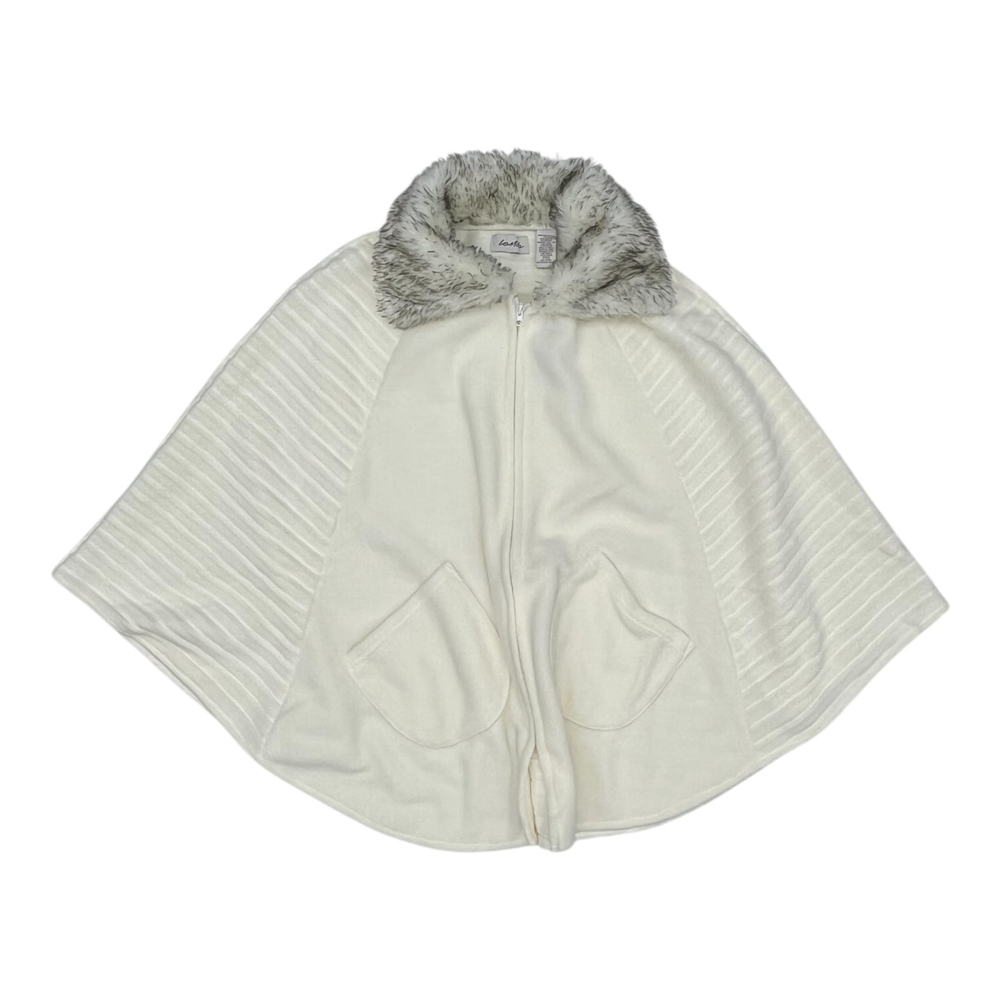 Poncho By Clothes Mentor In Cream, Size:Osfm
