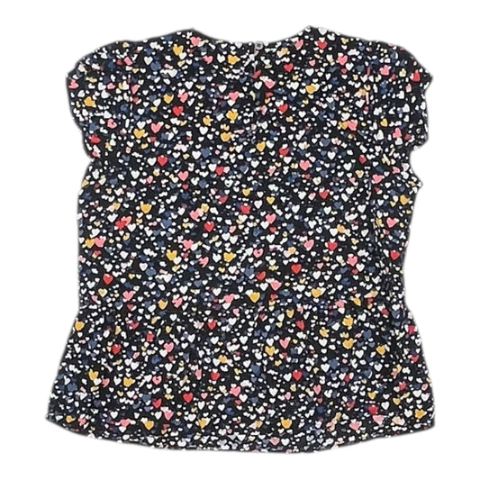 Blouse Ss By Loft In Black, Size:Xsp