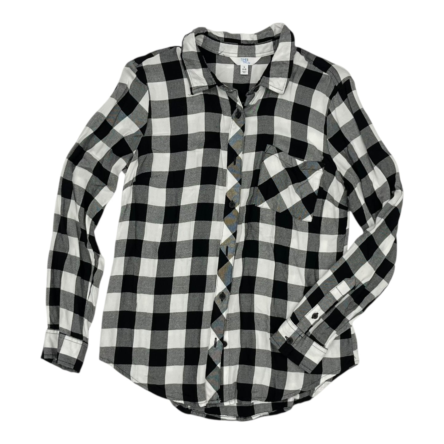 Top Ls By Time And Tru In Black & White, Size:S
