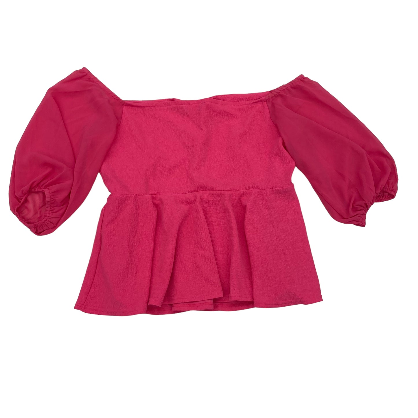 PINK BLOUSE 3/4 SLEEVE by SHEIN Size:1X