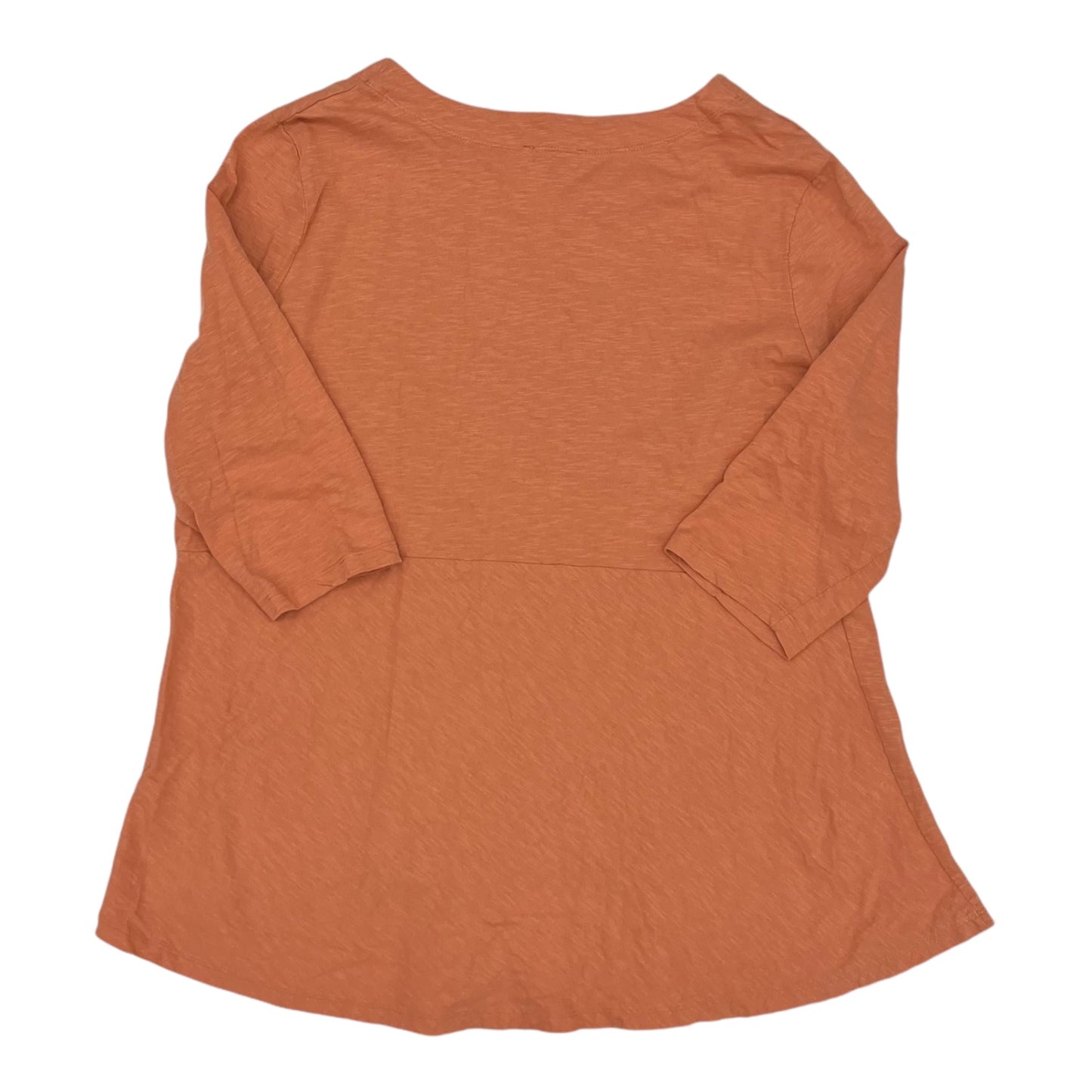 Top 3/4 Sleeve By Premise Studio In Orange, Size:1X