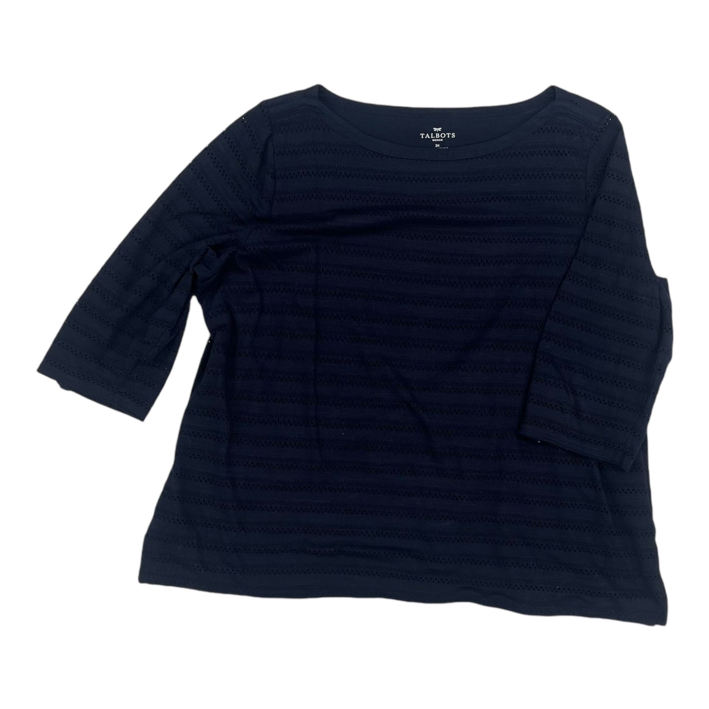 Top Ls By Talbots In Navy, Size:2X