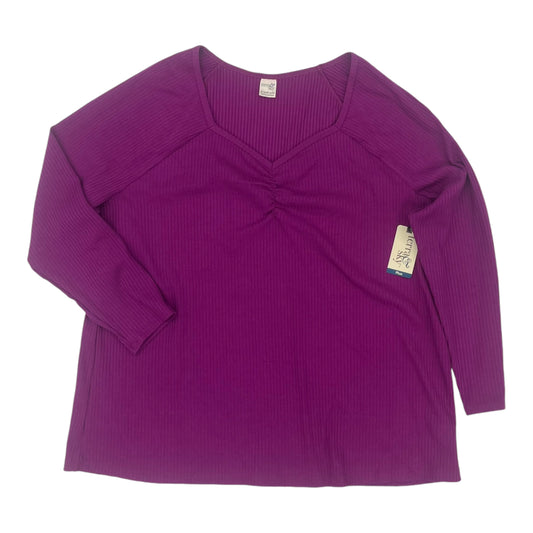 Top Ls By Terra & Sky In Purple, Size:2X