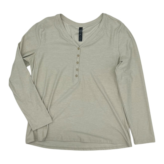 Athletic Top Ls Crewneck By Kyodan In Tan, Size:L