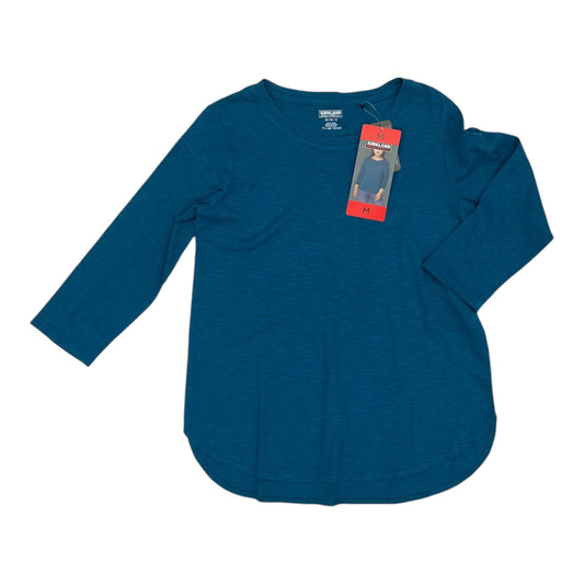 Top 3/4 Sleeve Basic By Kirkland In Teal, Size:M
