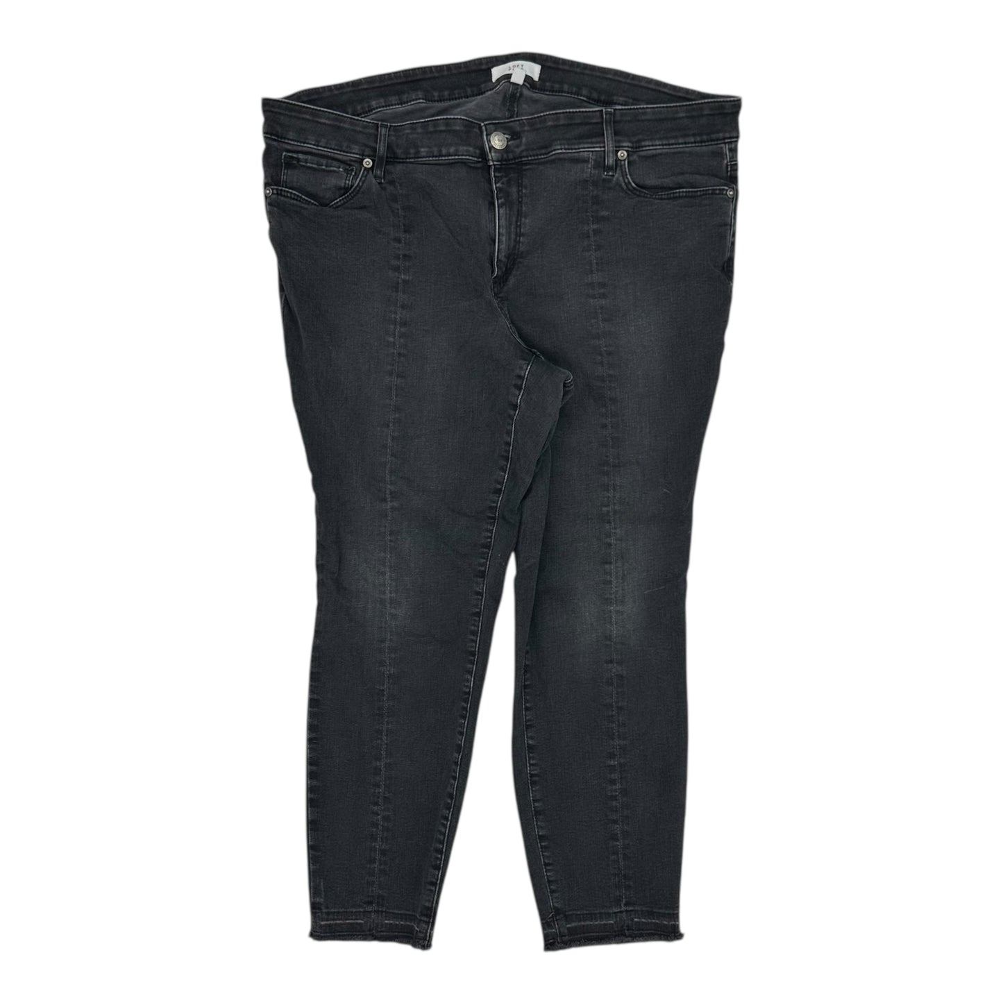 Jeans Skinny By Loft In Black Denim, Size:20