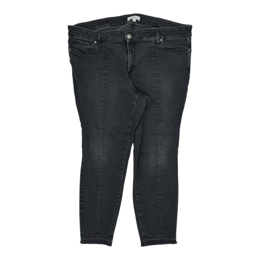 Jeans Skinny By Loft In Black Denim, Size:20