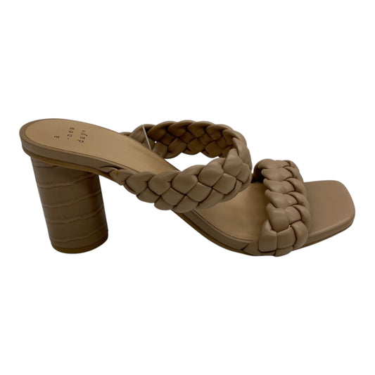 Sandals Heels Block By A New Day In Brown, Size:8
