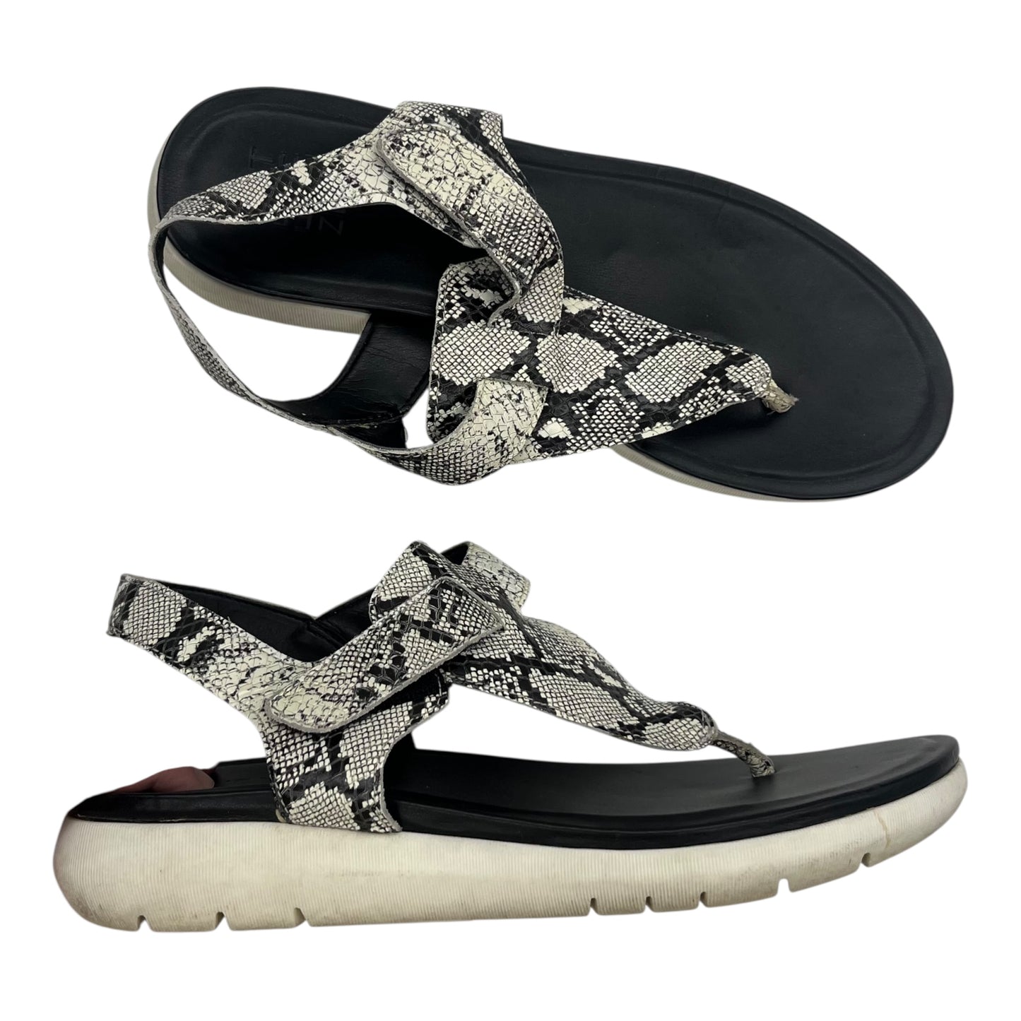 Sandals Flats By Naturalizer In Snakeskin Print, Size:9