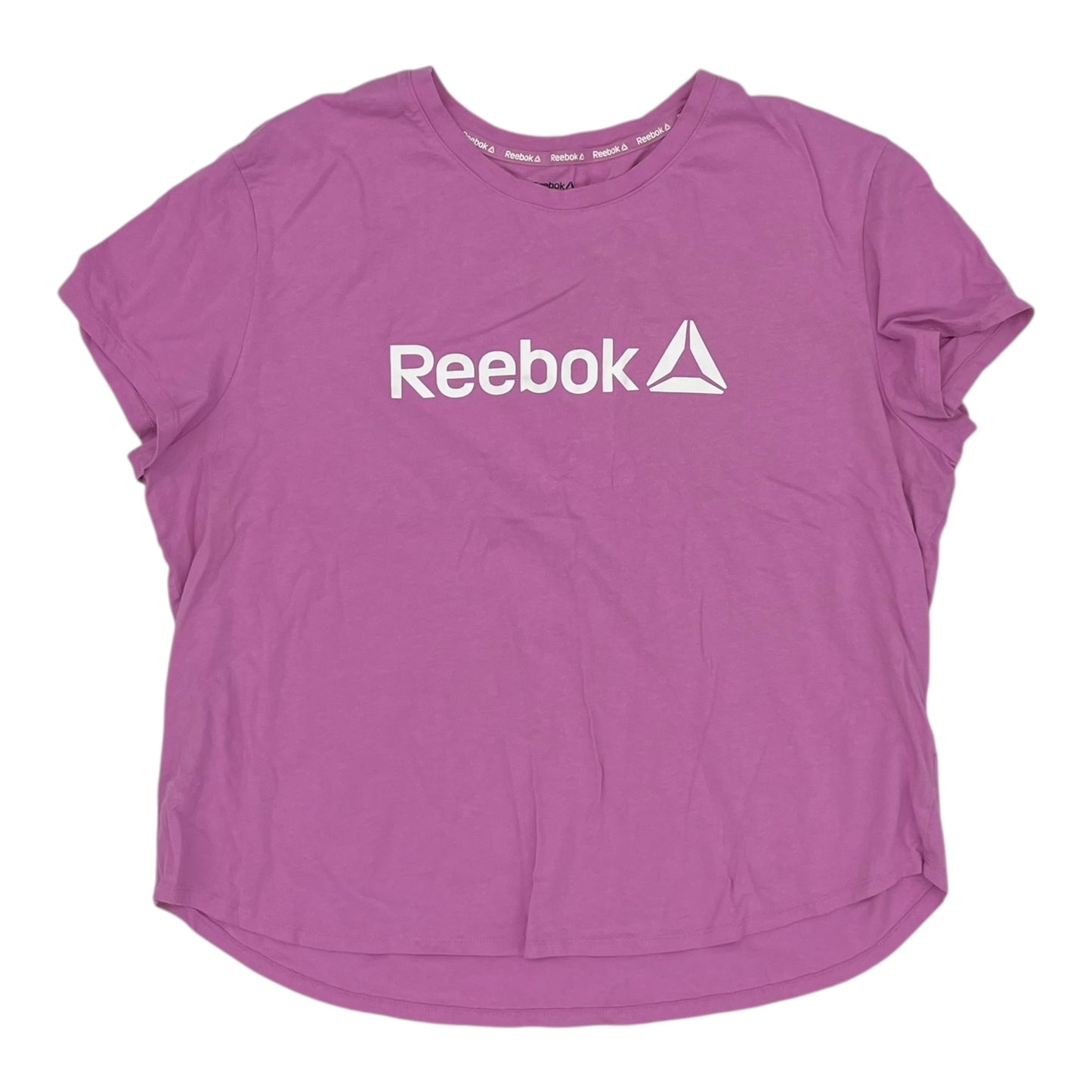 Athletic Top Ss By Reebok In Pink, Size:Xxl