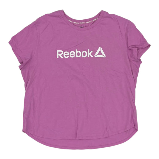 Athletic Top Ss By Reebok In Pink, Size:Xxl