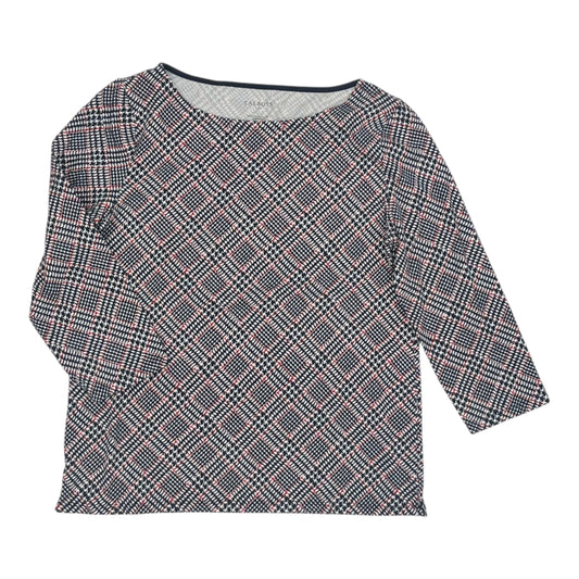 Top 3/4 Sleeve By Talbots In Black & Red, Size:L